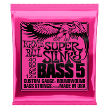 Charger l'image dans la galerie, ERNIE BALL 2824 SUPER SLINKY 5-STRING NICKEL WOUND ELECTRIC BASS STRINGS - 40-125 GAUGE-(6637167870146)
