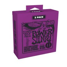 Charger l'image dans la galerie, ERNIE BALL 3220 POWER SLINKY NICKEL WOUND ELECTRIC GUITAR STRINGS 3 PACK - 11-48 GAUGE-(6632656863426)
