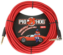 Load image into Gallery viewer, Pig Hog 20FT Right Angle Instrument Cable – Shielded Durable Guitar/Instrument Lead
