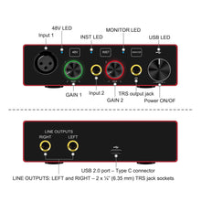 Load image into Gallery viewer, 2i2-3RD-GEN 2-IN, 2-OUT USB Audio Interface Focusrite SCARLETT Style - NO BOX - Display Model
