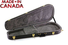 Charger l'image dans la galerie, Hardshell tear drop electric guitar case with plush interior and locking fasteners made in Canada
