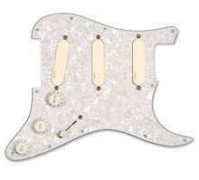 Load image into Gallery viewer, EMG David Gilmour Strat Pickguard Setup DG20 - SA/SA/SA Ivory 3 Ply White Pearloid Pickguard-(6580324565186)
