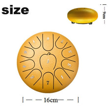 Charger l'image dans la galerie, Tongue Drum / Steel Handpan Drum avec accessoires 11 notes / 6 pouces

