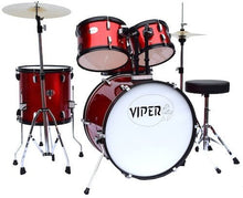 Load image into Gallery viewer, Viper 5 Piece Drum Kit Complete Full Size
